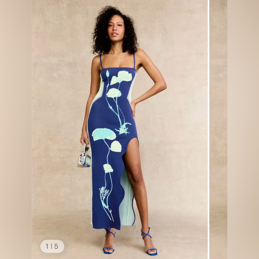 PH5 Navy and Mint Maxi Dress